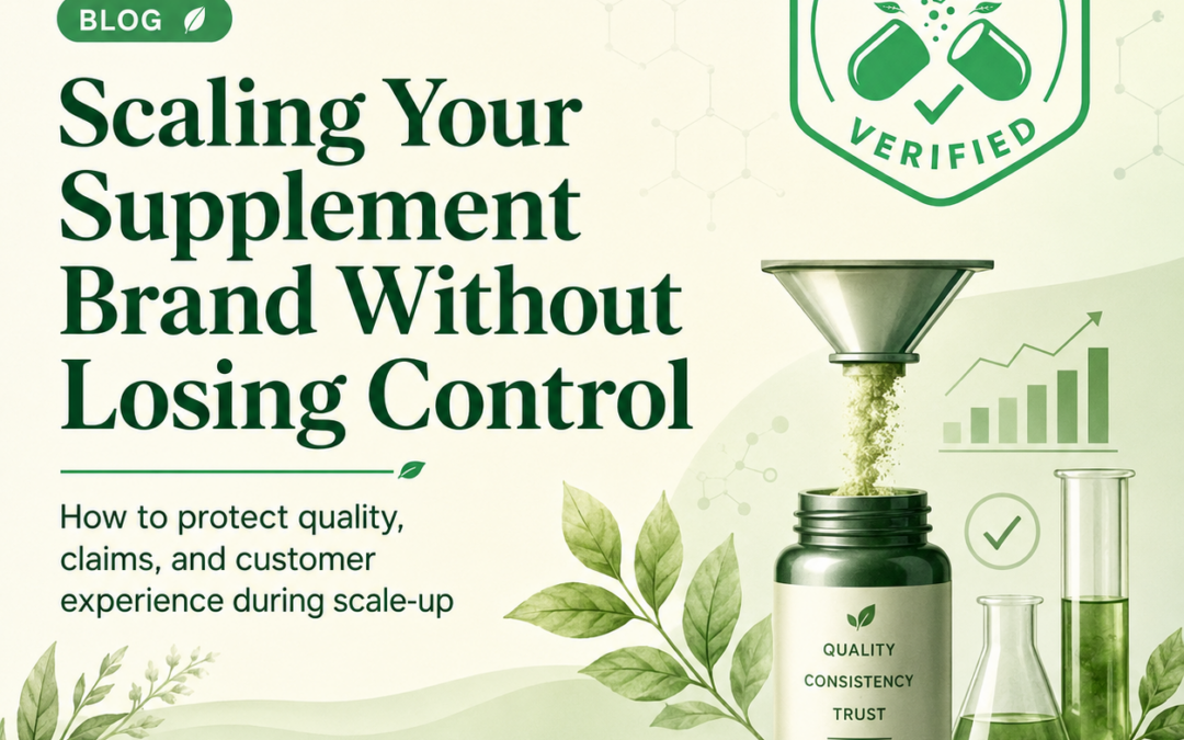 How to Protect Your Supplement Brand During Scale-Up